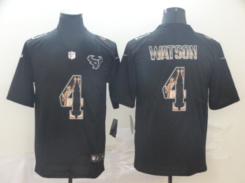 Men Houston Texans #4 Watson Black Nike Goddess fashion Edition NFL Jerseys